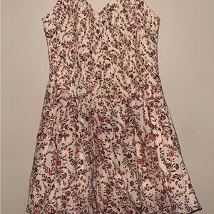 American Eagle Outfitters Dress Red and Cream Floral